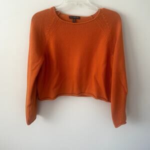 Banana Republic Wool Blend Cropped Orange/Rust Color Sweater Sz XS